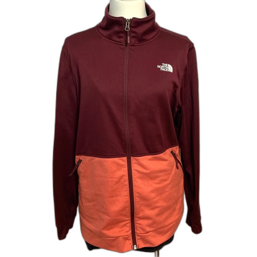 The North Face Women's 100 Cinder Full Zip Jacket Women's Size L Burgundy Pink